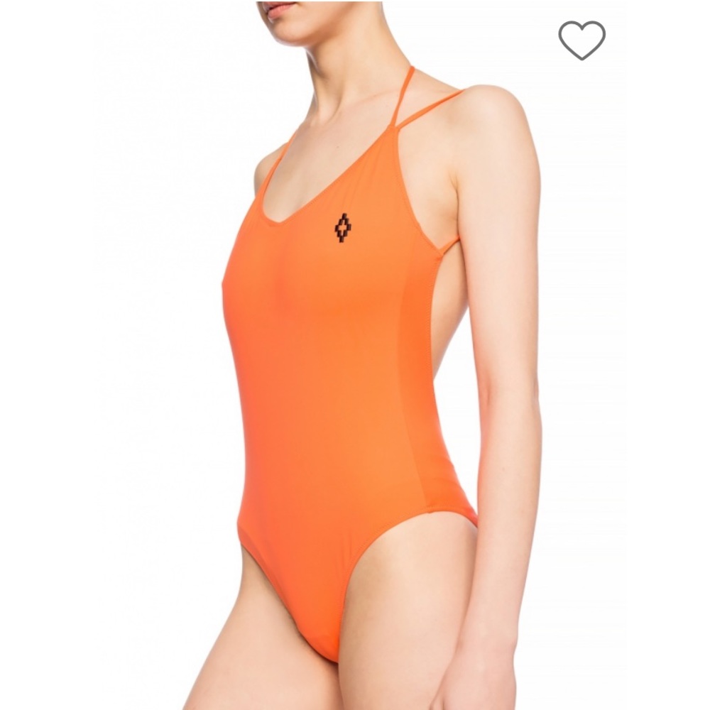 Marcelo Burlon orange one piece swimsuit S